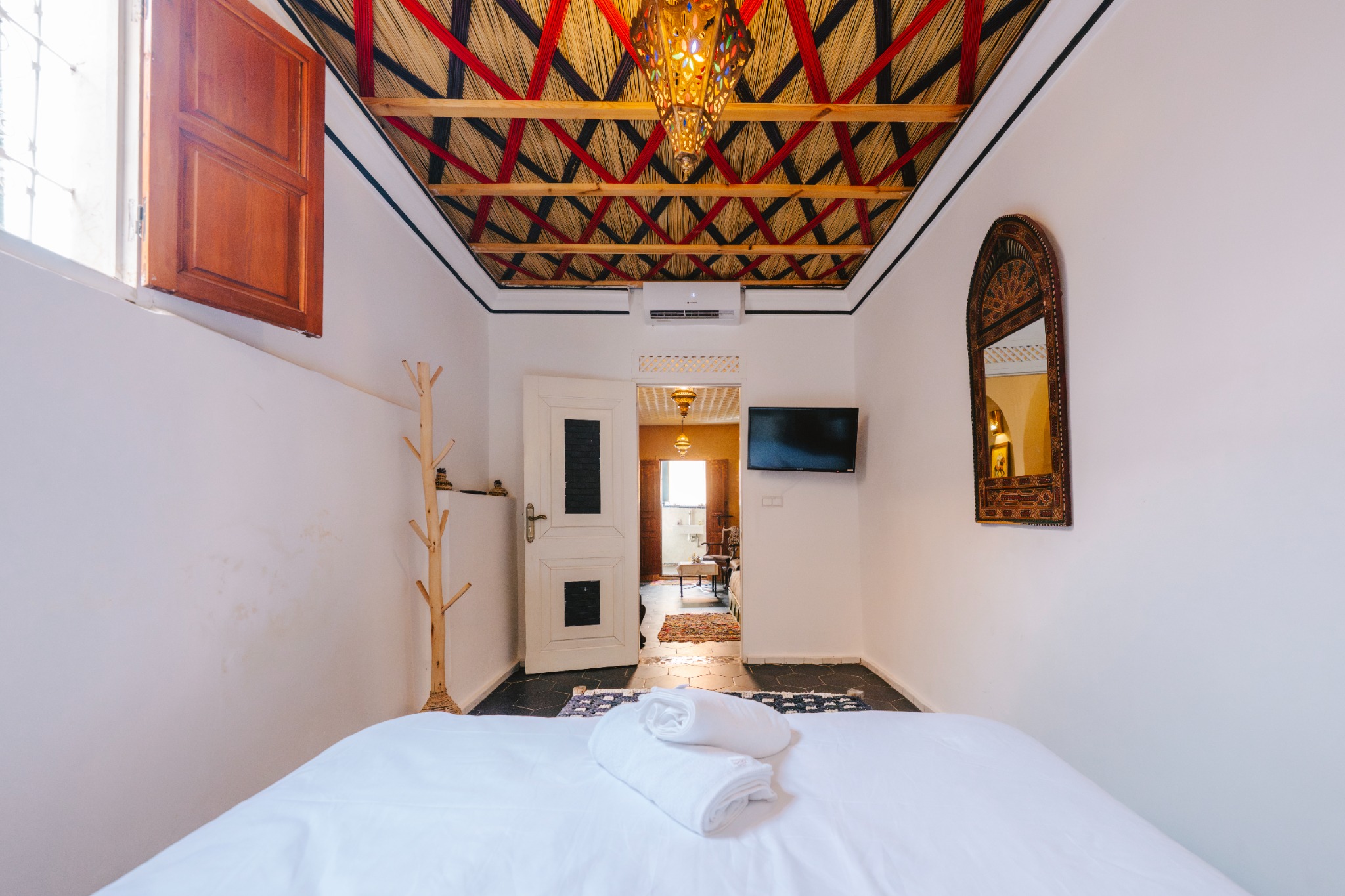 A view from one of the bedrooms through the riad